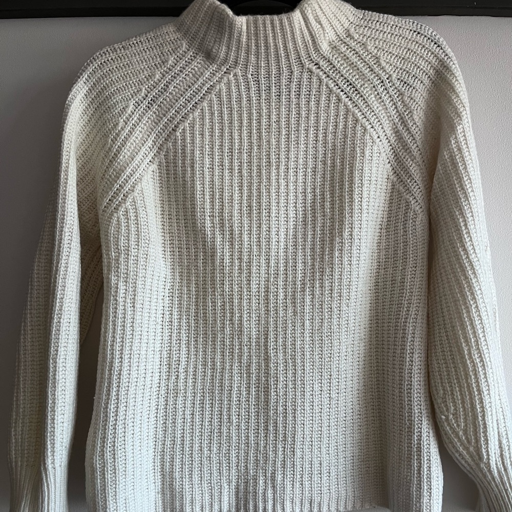 Massimo Dutti White mock neck sweater